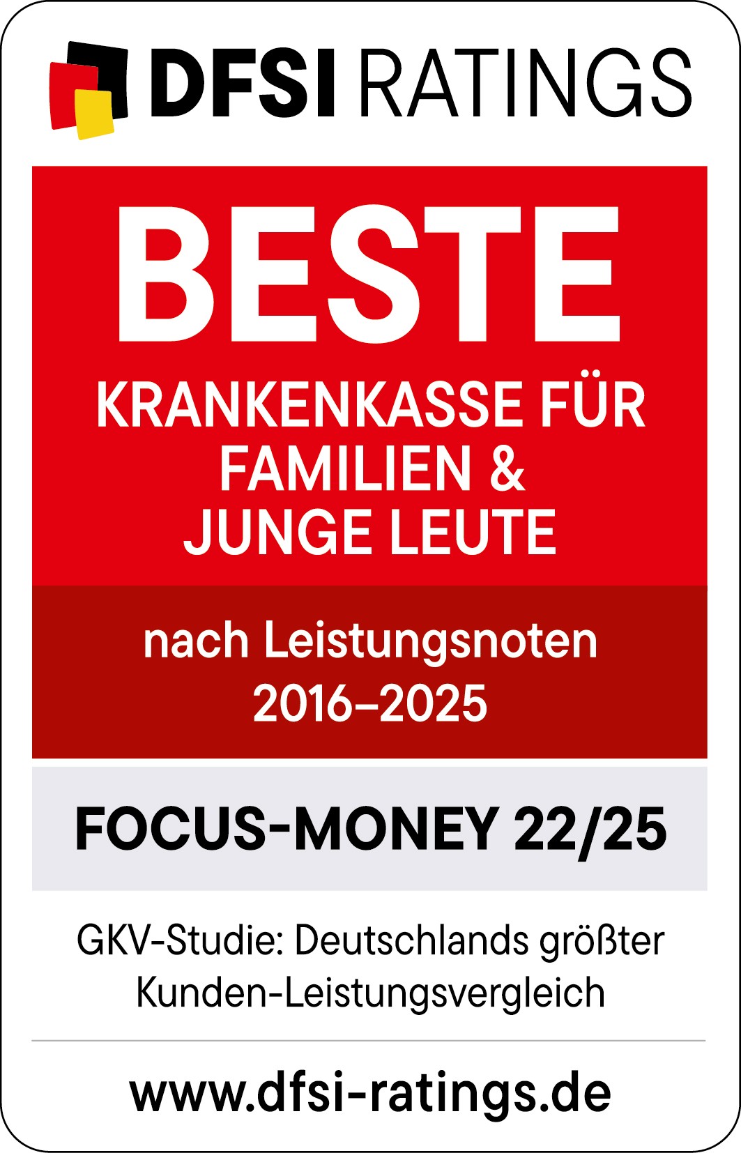 Beste Kranenkasse für Familien & Junge Leute